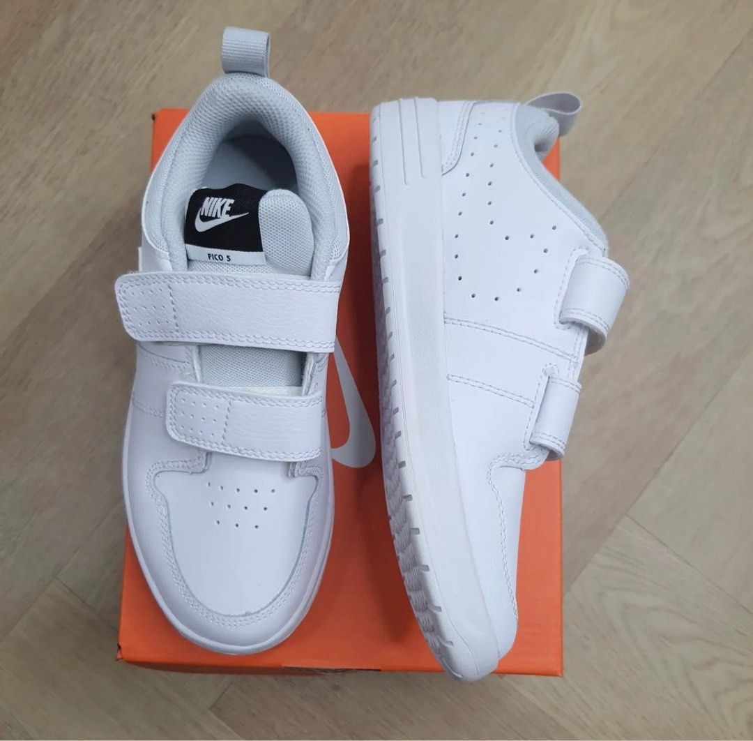 NIKE PICO 5 White Pure Platinum Size 28 29.5 32 35 Bayi Anak Lainnya di Carousell