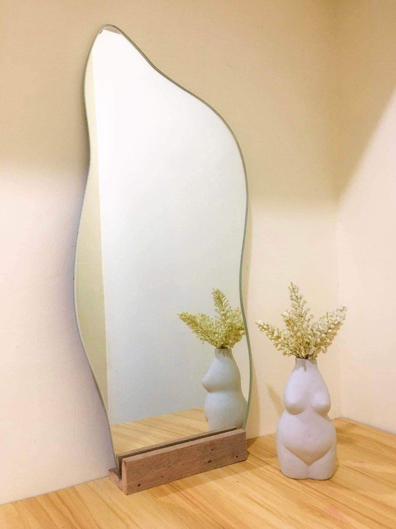 NORDIC TABLE MIRROR (Category: Mirrors) located in Manila. Submitted by LUMINOSAPH (Listing ID 1295316293, Image 3). Description: NORDIC TABLE MIRROR ELEVATE YOUR ROOM AESTHETICS WITH NORDIC MIRRORS ✨ ✅ WOOD STOPPER INCLUDED ✅ OPEN FOR CUSTOMIZED MIRRORS ✅ OPEN FOR INSTALLATION NORDIC TABLE MIRROR NORDIC TABLE MIRROR NORDIC TABLE MIRROR • Copper-free • 6mm thick • Framed or frameless • Distortion-free • SuperB quality 💯 · Delivery via Lalamove/G