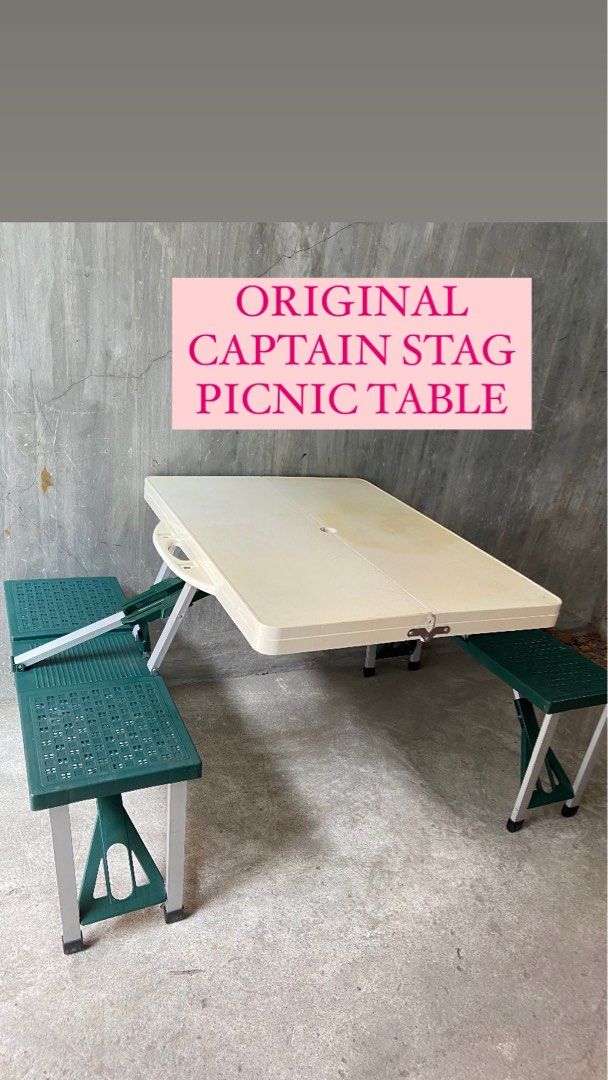 ORIGINAL CAPTAIN STAG PICNIC TABLE WITH CHAIR, Furniture & Home ...