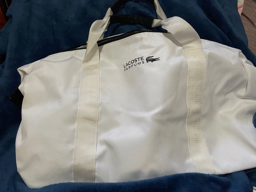 Lacoste duffle bag white clearance