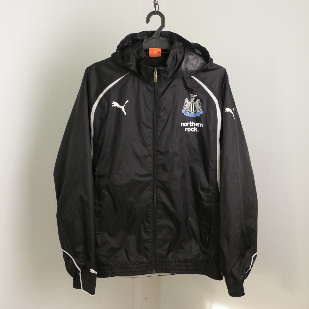 P22 Puma Newcastle Northern Rock Black Hoodie Parka Windbreaker Waterproof Jacket