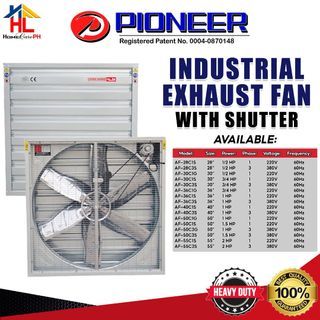 Pioneer Industrial Exhaust Fan (With Shutter) 28"/30"/36"/40"/50"/55"