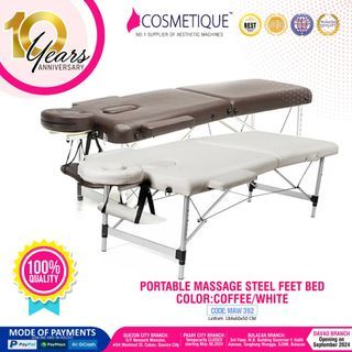 Portable Massage Steel Feet Bed Color White