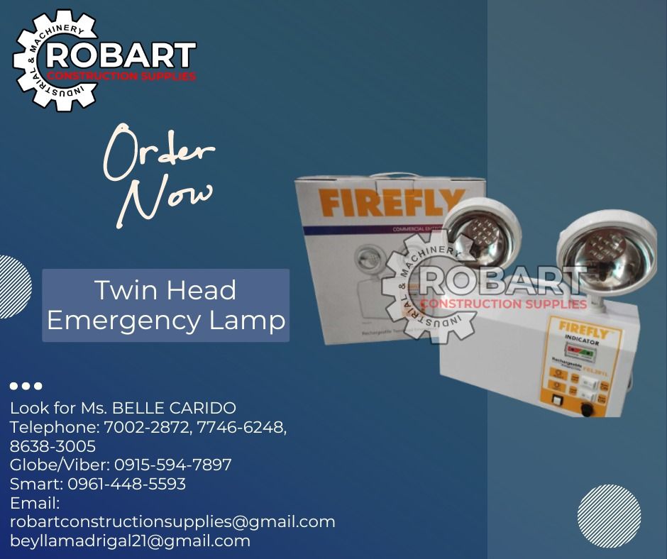 Firefly rechargeable twinhead emergency lamp on sale