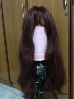 red wine wig