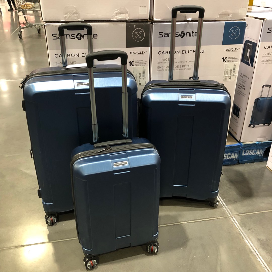 Samsonite Carbon Elite 新秀麗行李箱3個套裝, 興趣及遊戲, 旅行