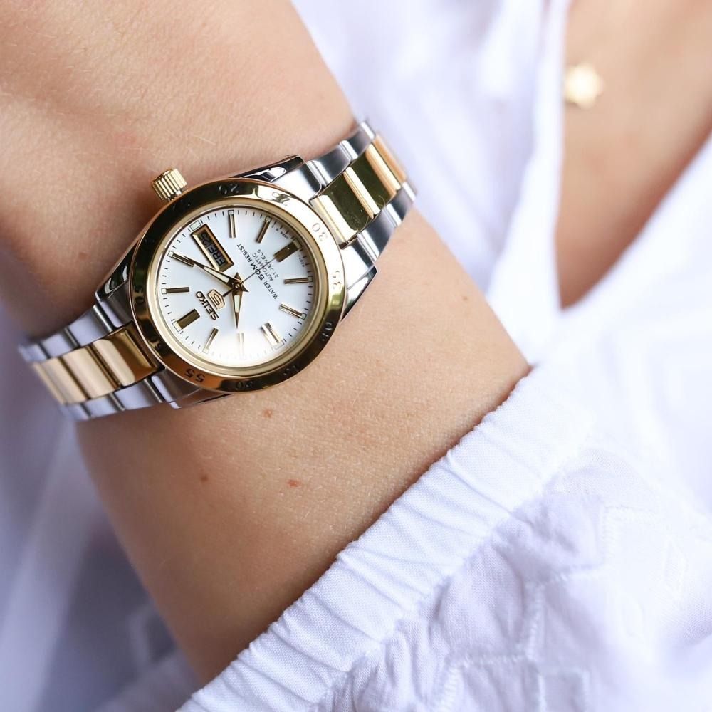 Seiko SYMG42K1 Automatic Two Tone Gold Silver Stainless Steel Ladies Casual Watch SYMG42
