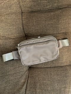 Silver Nylon Belt Bag