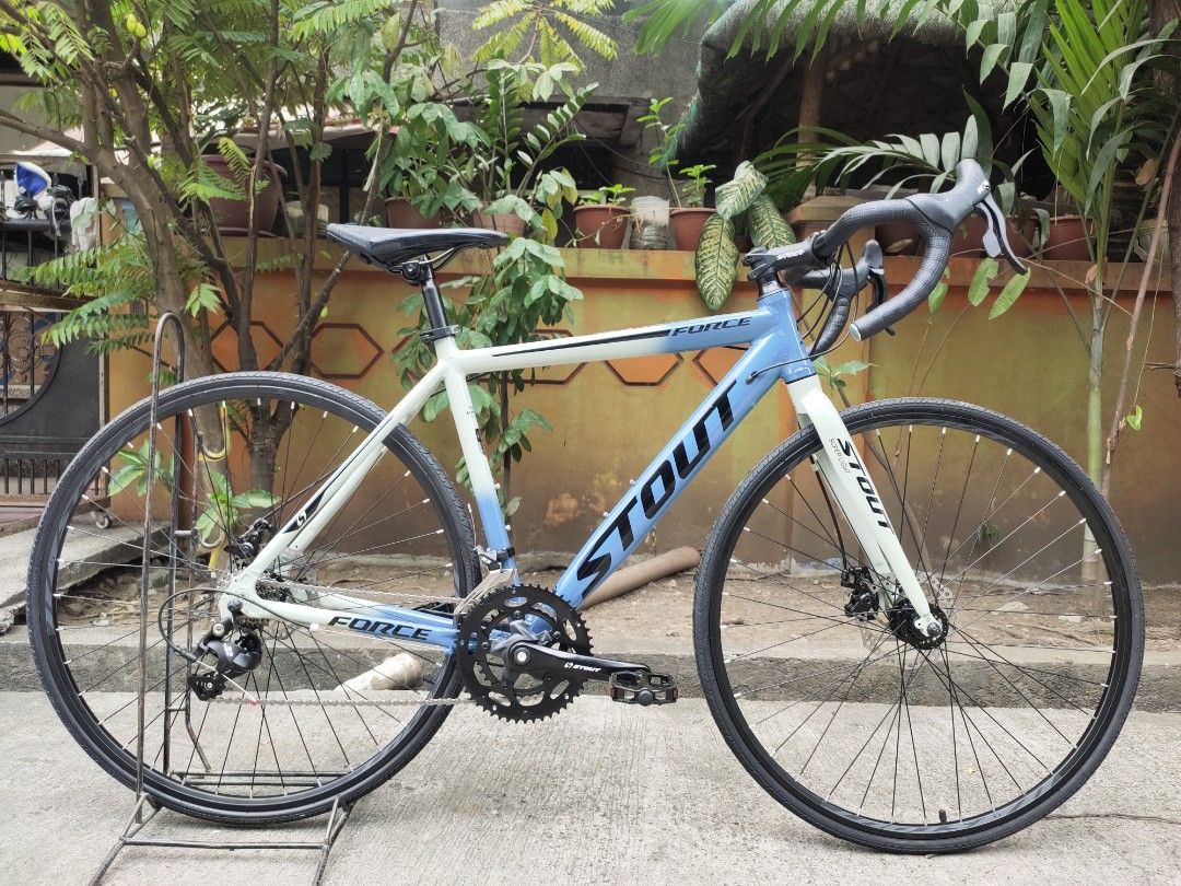 👉STOUT FORCE 2x8 STI ROADBIKE (Category: Bicycles) located in Antipolo. Submitted by mgrace0920 (Listing ID 1295267879, Image 1). Description: ONHAND NA ULIT‼️SUPER MARKDOWN SALE😱👌 👉STOUT FORCE 2x8 STI ROADBIKE ✔️MADE BY MOUNTAINPEAK ✔️FREE ASSEMBLE ✅BEFORE▪️9,500 ❌ ✅NOW ▪️8,200👌 Available color 🩶🤍Gray stone 🖤❤️Black red 💙💚Blue green ❤️💙Red blue SPECS: 👇👇👇 ✅ Alloy Frame Internal Cabling ✅ Ltwoo R3 STI Shifters ✅ 2x8 Speed ✅ RD: Smac