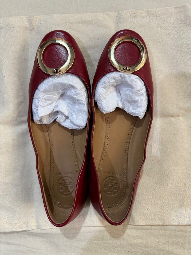 Tory Burch Caterina Ballet Flat Nappa Leather Women s Fashion Footwear Flats Sandals on Carousell