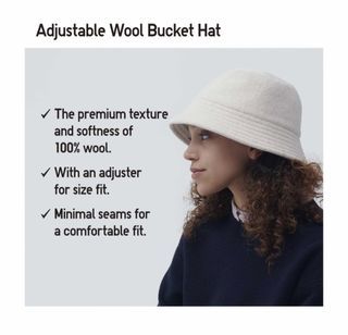 Uniqlo Adjustable Wool Bucket Hat