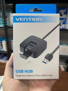 Vention 4-port USB 3.0 Hub to (USB 3.0 + USB 2.0 *3) 0.15M Black CHABB | USB Hub