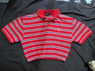 vintage ralph lauren cropped polo top