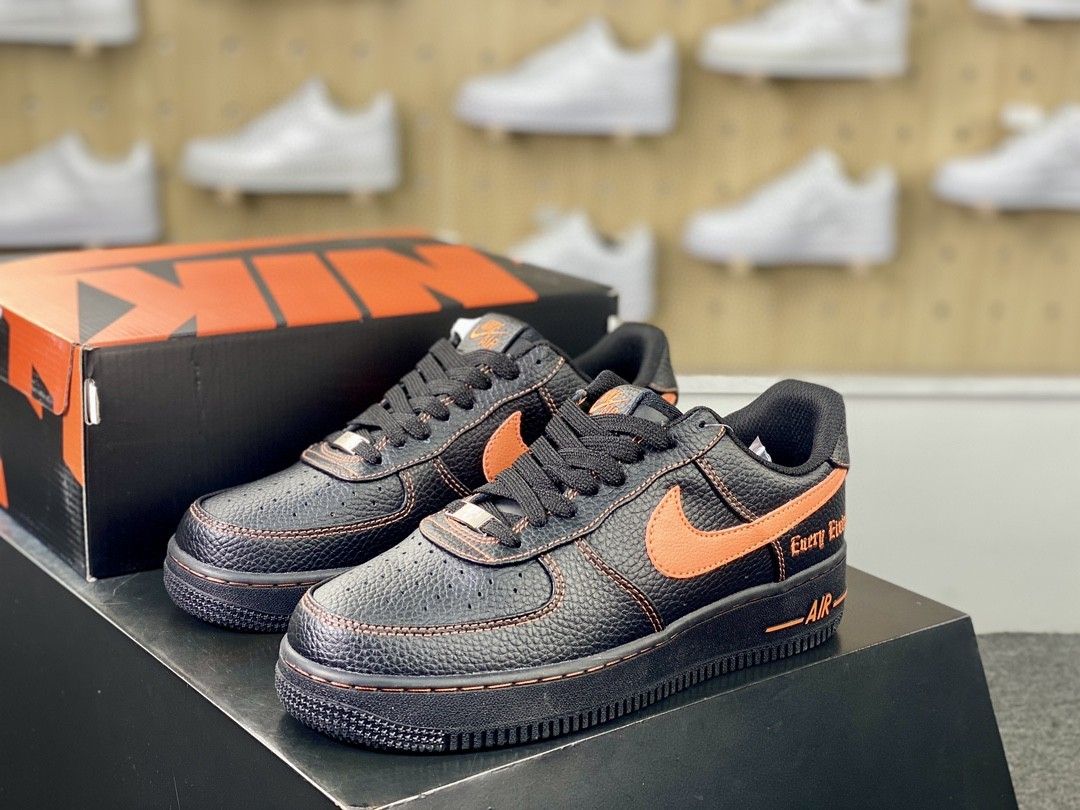 VLONE x Nike Air Force 1 07 LV8 Low Black Orange