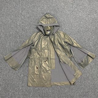 WINDCOAT - Issey Miyake - Shiny Check Hooded Coat