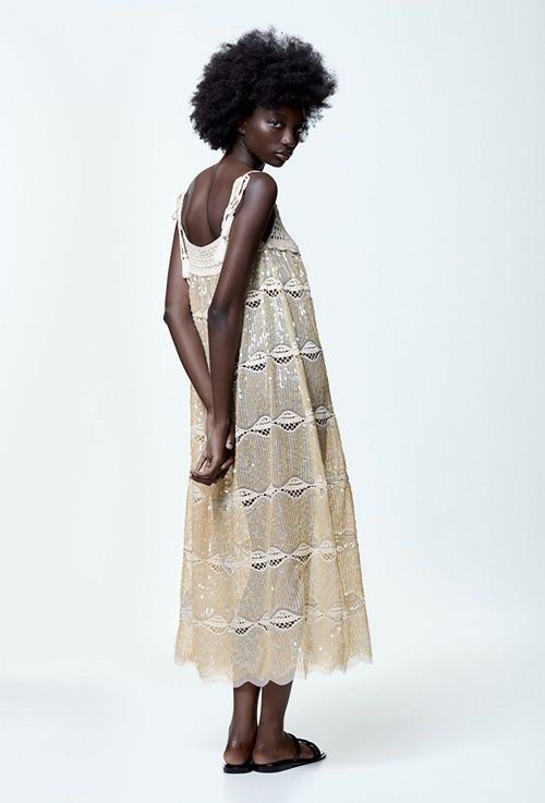 Zara Limited Edition Knit Dress with Sequins, Women's Fashion, Dresses &  Sets, Dresses on Carousell