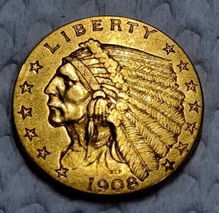 1908 2.5usd indian head