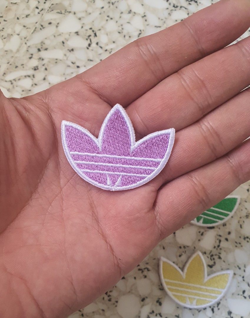 5 pcs Adidas mini logo decoration iron on patch embroidery badge all over patch 3M glue self adhesive bag shirt jacket tee t shirt pants Hobbies Toys Stationery Craft Other Stationery
