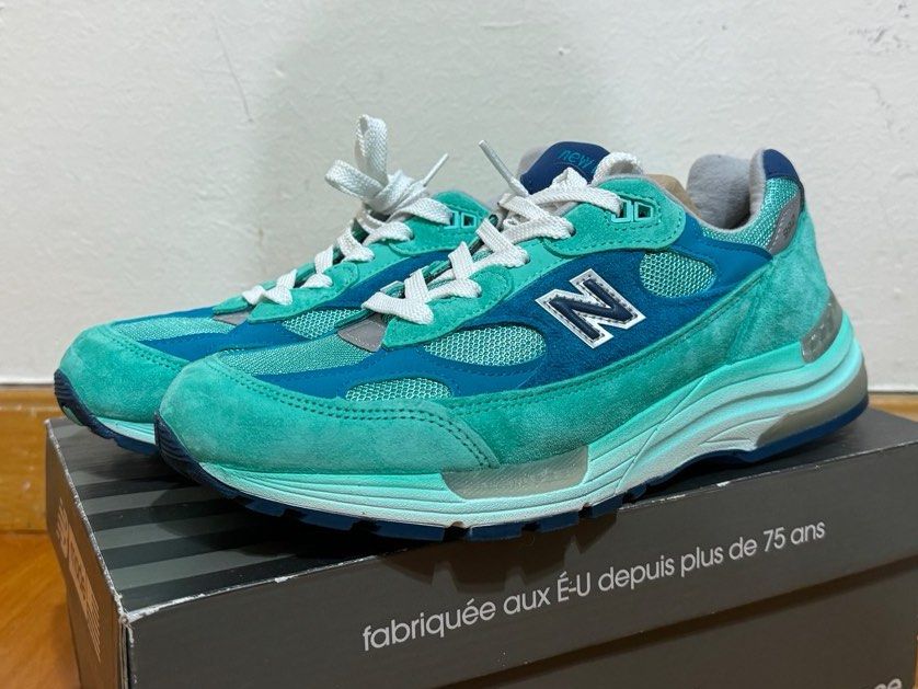 New Balance NB M992TB 992 Blue Silver Metallic Tiffany Blue Size US8.5 Made in USA Carousell