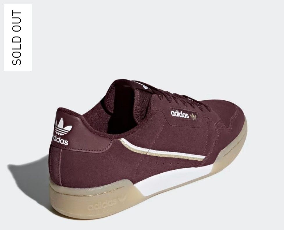 Adidas continental 80 burgundy suede on sale