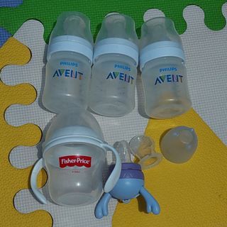 Avent Bottles and Fisher Price Training Cup