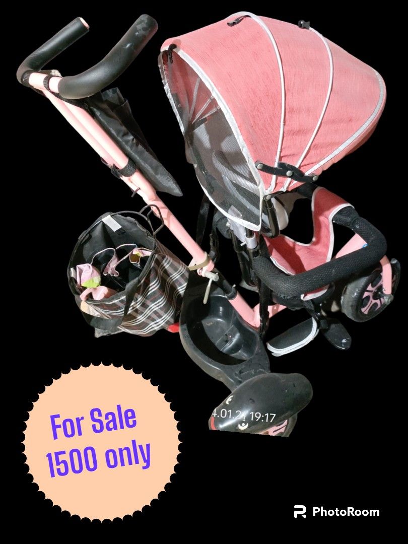Bike Strollers for kids (Category: Strollers) located in Pasay City. Submitted by issay10 (Listing ID 1295386538, Image 1). Description: RFS: papalitan ng natutupi po.. Kaya benta nalang issue may butas lang Yung basket napagtripan ng mabait....