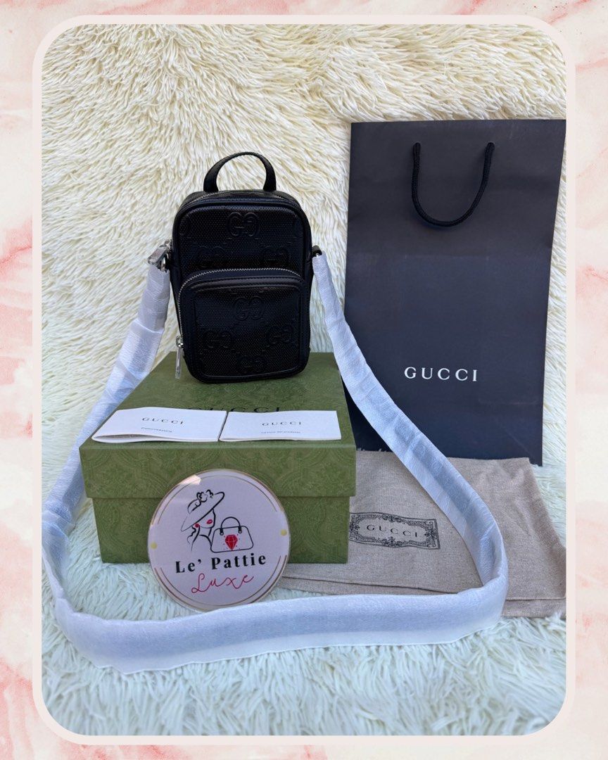 BNEW Gucci Mini GG Embossed Top Handle Sling Bag (Category: Luxury Bags & Wallets) located in Las Pinas. Submitted by Le.Pattie.Luxe (Listing ID 1295521934, Image 1). Description: 𝐁𝐍𝐄𝐖 𝐌𝐢𝐧𝐢 𝐆𝐆 𝐄𝐦𝐛𝐨𝐬𝐬𝐞𝐝 𝐓𝐨𝐩 𝐇𝐚𝐧𝐝𝐥𝐞 𝐒𝐥𝐢𝐧𝐠 𝐁𝐚𝐠 🖤𝐏𝐡𝐩 𝟒𝟐𝐤🖤 ▪️Brandnew ▪️Adjustable leather strap ▪️Inclusions: paper bag, box, dustbag, & care cards 💯% authentic or your money back ✅DTI Registered ✅BDO Checkout Merchant 💳Online cre