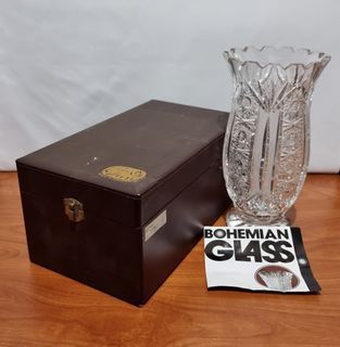 Bohemia Hand Cut Lead Crystal  Glass Vase