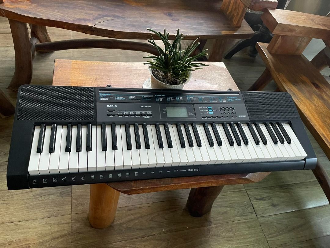 Piano (Category: Musical Instruments) located in Makati City. Submitted by thisjulia18 (Listing ID 1295443164, Image 1). Description: CASIO CTK 2550 — ₱2900 only (LAST PRICE) — almost new condition — rarely used — all keys are working — keyboard only, no box preferably lalamove car for delivery or LBC / meetup: antipolo city, rizal issue: sustain pedal not working but can be EASILY FIXED , does not affect overall quality willing to communicate th
