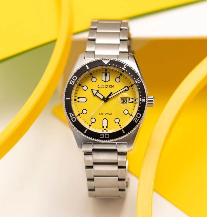 Citizen eco drive yellow top