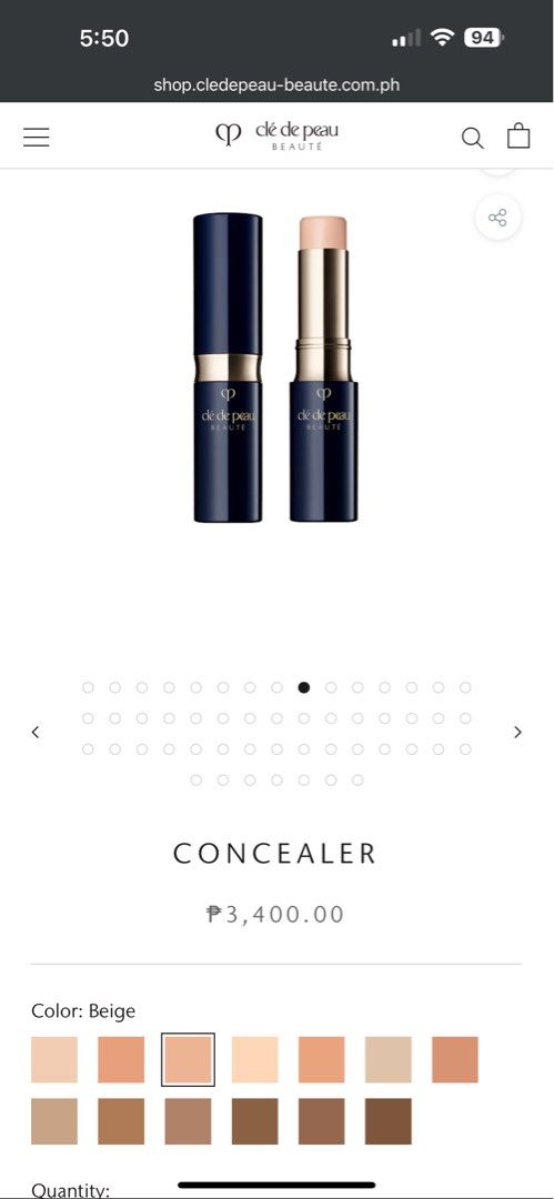 Cle De Peau concealer in Beige (Category: Makeup) located in Manila. Submitted by declutterwmexox (Listing ID 1295442241, Image 3). Description: OG price: ₱3400 Brand new unopened. Currently sold out everywhere! .
