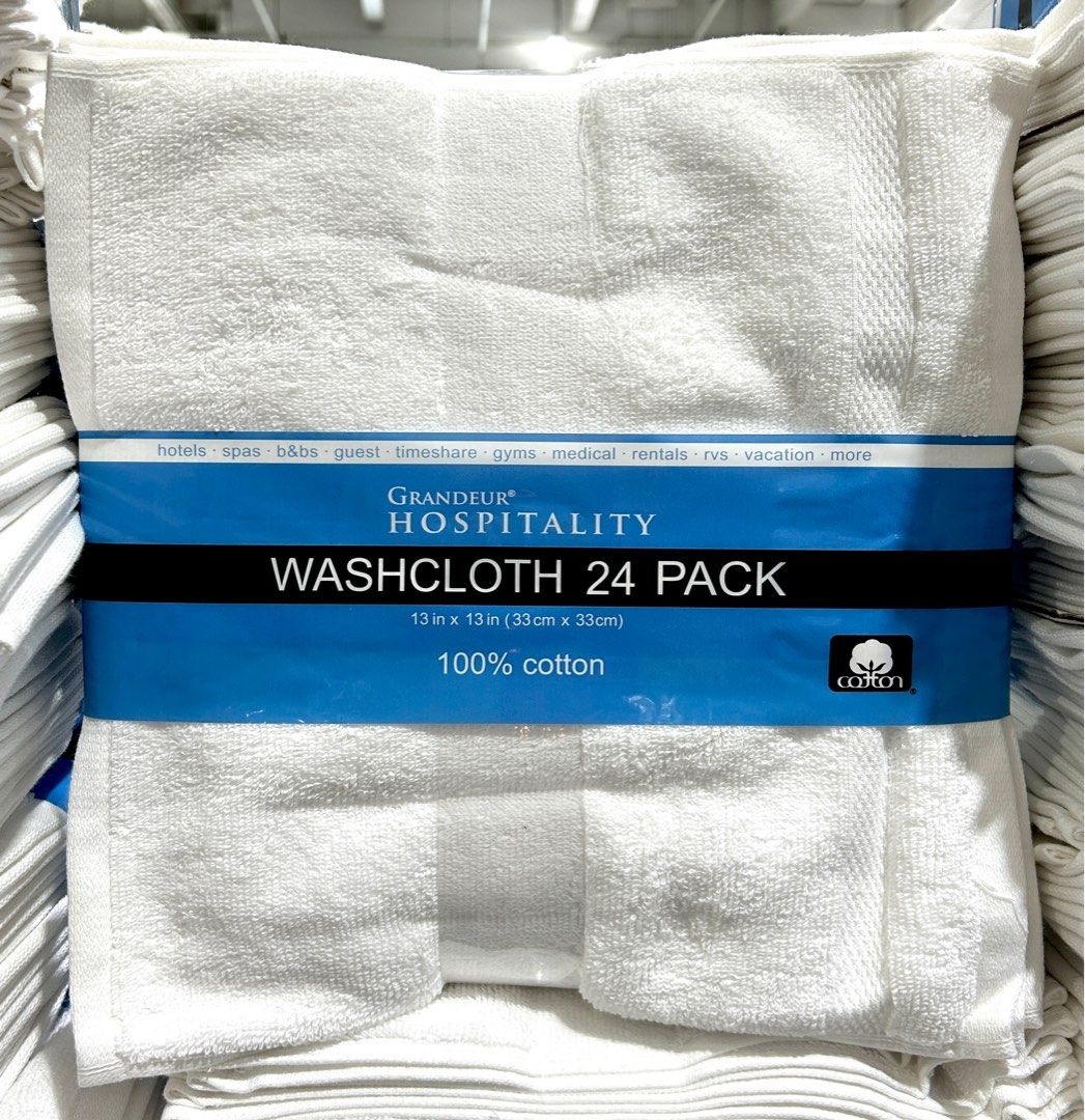 Costco Grandeur 24 33 X33 Commercial Washcloth