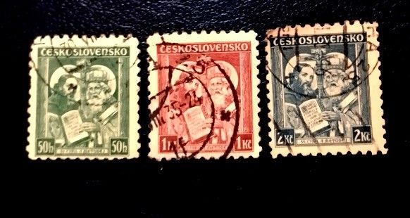 Czechoslovakia 1935 - The 1050th Anniversary of Death of St. Methodios(815-885) 3v. (used) COMPLETE SERIES