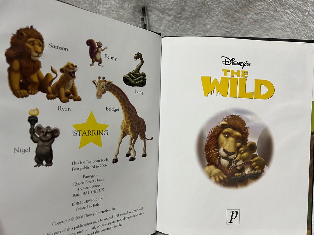 Disney The Wild (Category: Storybooks) located in Quezon City. Submitted by sky_bookstore (Listing ID 1295423576, Image 2). Description: Hardcover Book Disclaimer: We sell pre-loved books. Kindly expect that there might be minor flaws, such as shelf wear, creases and other common signs of usage. Location: Sauyo, QC.