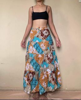 Floral Tiered Summer Beach Maxi/ Long Skirt