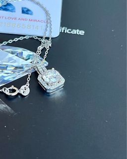 Genuine 1ct Moissanite Diamond Necklace