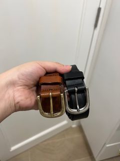 Genuine Leather H&M Belts (2pcs) Brown & Black