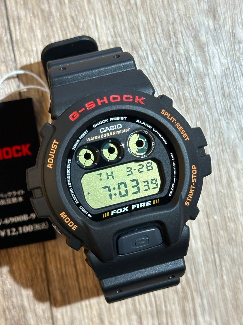 G-Shock DW-6900B-9 佐敦門市全新寄賣品G-SHOCK FOX FIRE dw-6900b-9 