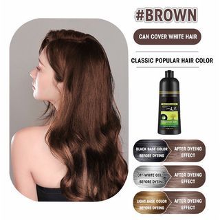 Hair Color shampoo brown for gray hair coverage