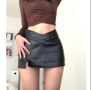 High Waist Leather Skirt Size 24-25