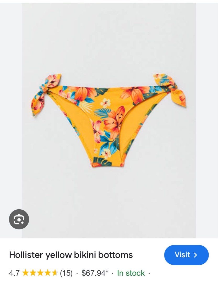 Yellow bikini hollister best sale