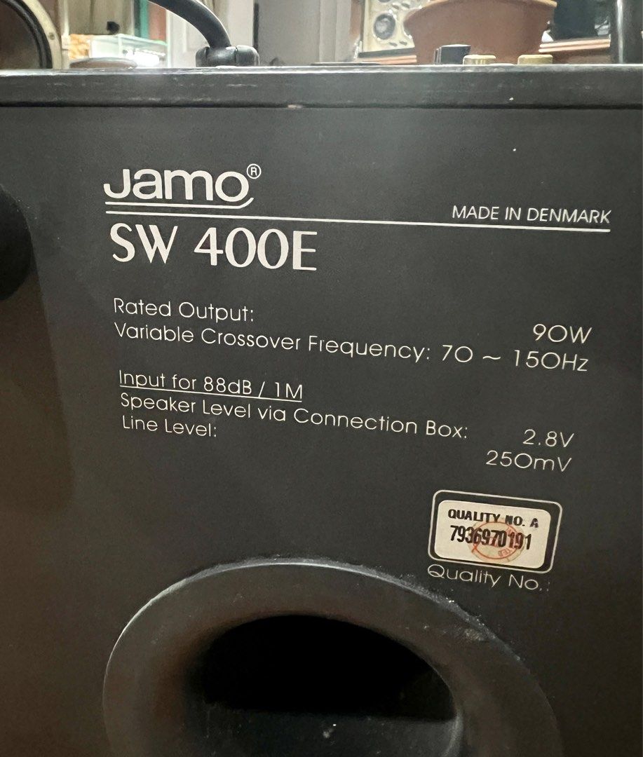 JAMO Active Subwoofer model SW 400E, Audio, Soundbars, Speakers
