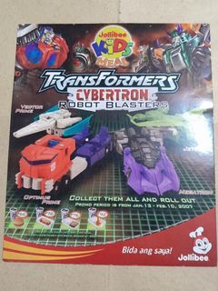 JOLLIBEE KIDS MEAL Exclusive TRANSFORMERS CYBERTRON ROBOT BLASTERS Toys Promo COUNTERTOP STANDEE