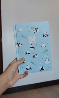 Light blue cute Little Panda Planner with designed pages