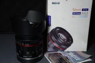 meike 50mm f1.7 prime fixed focus manual lens  e mount