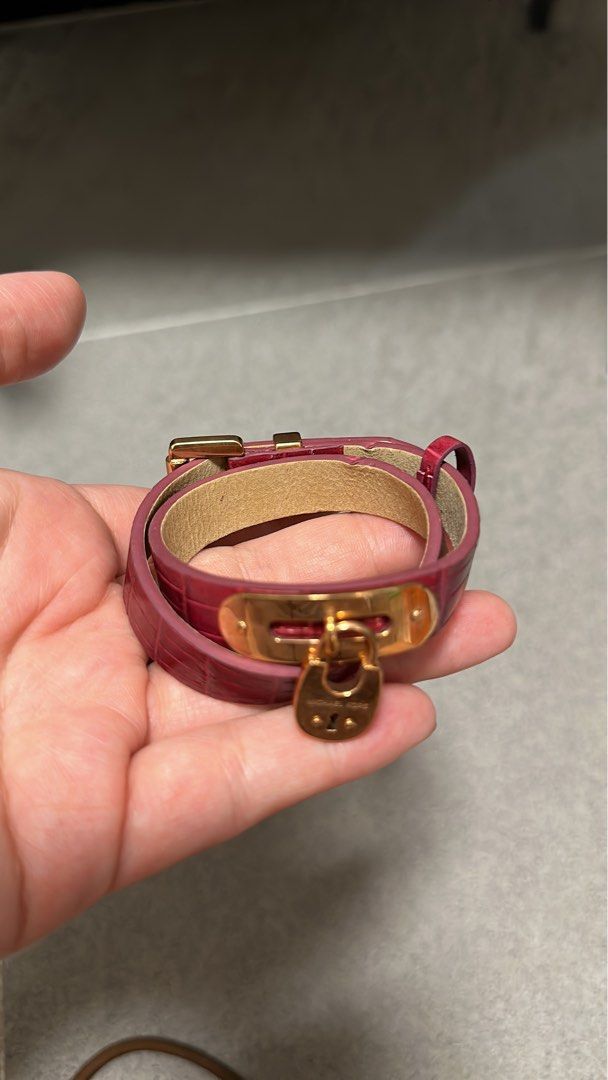 Mk leather bracelet shop