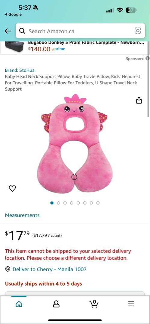 Neck pillow fr us (Category: Babies & Kids Fashion) located in Manila. Submitted by tabsy (Listing ID 1295396991, Image 2). Description: Super useful Original and not fake from shoppee .