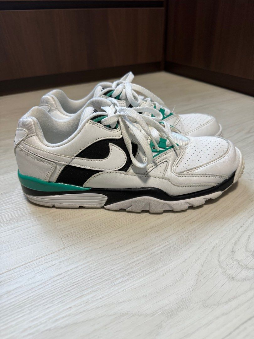 nike air cross trainer 3 low white neptune green black