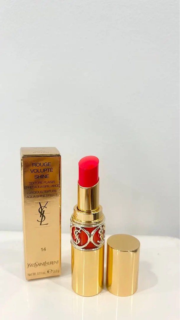 ORIGINAL AUTHENTIC READY STOCK YSL ROUGE SHINE LIPSTICK 14 Corail In Touch Beauty Personal Care Face Makeup on Carousell