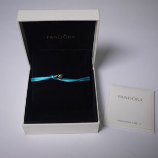 Pandora s925 Cord Bracelet Turquoise Fabric Double Braided